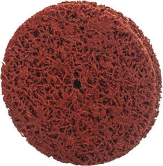 Norton - 3" Extra Coarse Grade Aluminum Oxide/Ceramic Deburring Disc - 1/4" Center Hole, Arbor Connection, Orange, 12,000 Max RPM - Americas Industrial Supply