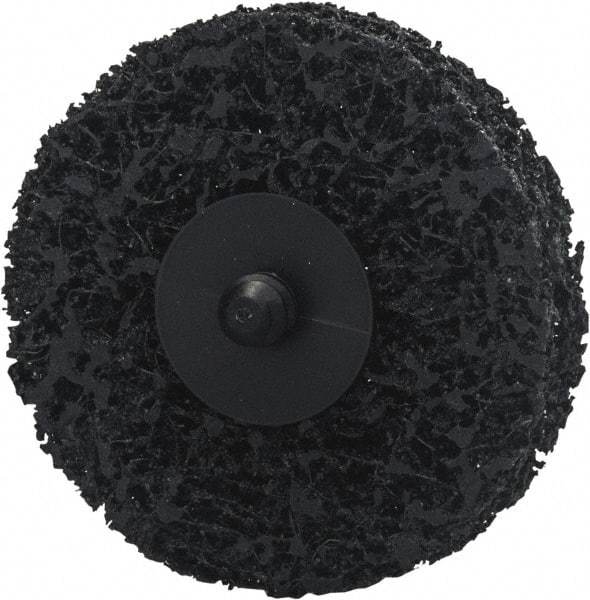 Norton - 3" Disc Diam, Silicon Carbide Quick Change Disc - Type R Attaching System, Nonwoven, Black, Extra Coarse Grade, 12,000 RPM - Americas Industrial Supply