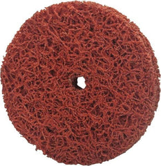 Norton - 6" Extra Coarse Grade Aluminum Oxide/Ceramic Deburring Disc - 1/4" Center Hole, Arbor Connection, Orange, 8,000 Max RPM - Americas Industrial Supply