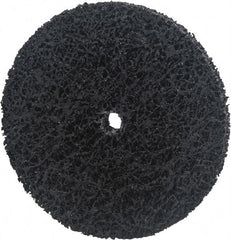 Norton - 6" Extra Coarse Grade Silicon Carbide Deburring Disc - 7/8" Center Hole, Arbor Connection, Black, 8,000 Max RPM - Americas Industrial Supply