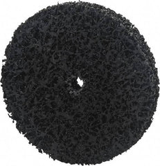 Norton - 3" Extra Coarse Grade Silicon Carbide Deburring Disc - 1/4" Center Hole, Arbor Connection, Black, 12,000 Max RPM - Americas Industrial Supply