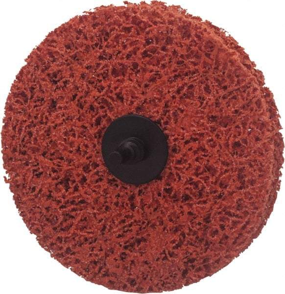 Norton - 4" Disc Diam, Ceramic Quick Change Disc - Type R Attaching System, Nonwoven, Orange, Extra Coarse Grade, 8,000 RPM - Americas Industrial Supply
