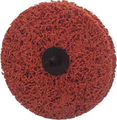 Norton - 4" Disc Diam, Ceramic Quick Change Disc - Type R Attaching System, Nonwoven, Orange, Extra Coarse Grade, 8,000 RPM - Americas Industrial Supply