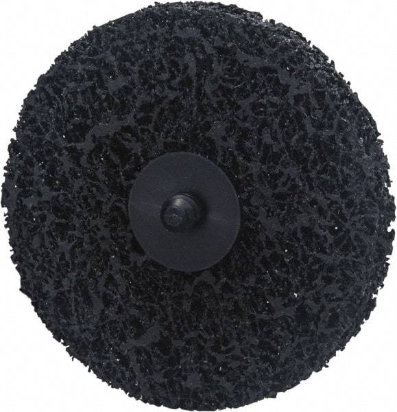 Norton - 4" Disc Diam, Silicon Carbide Quick Change Disc - Type R Attaching System, Nonwoven, Black, Extra Coarse Grade, 8,000 RPM - Americas Industrial Supply