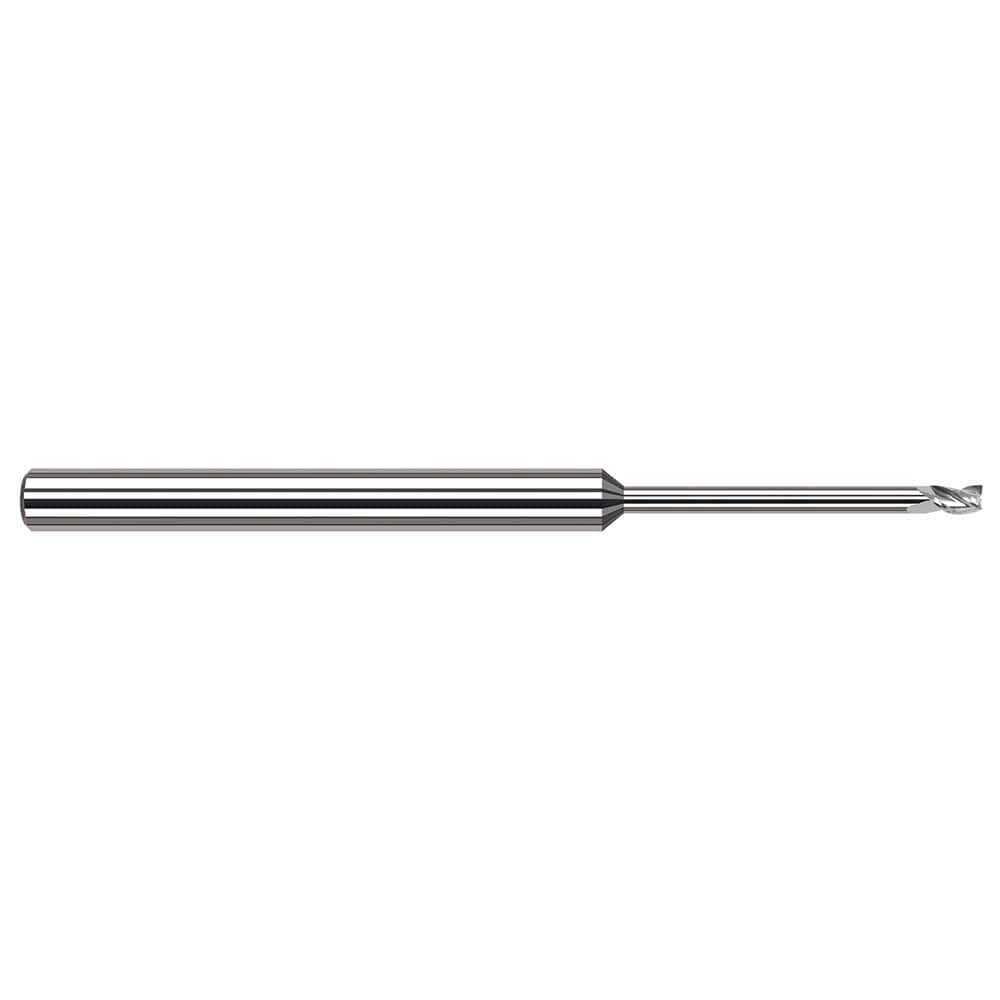 Harvey Tool - 1/64", 0.022" LOC, 1/8" Shank Diam, 2-1/2" OAL, 3 Flute Solid Carbide Square End Mill - Exact Industrial Supply
