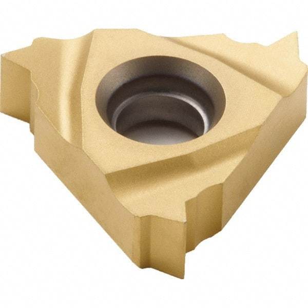 Seco - 16EL External Left Hand 14 NPT Laydown Threading Insert - Grade CP500, TiAlN/TiN Coated Carbide - Americas Industrial Supply