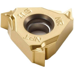 Seco - 16NR Internal Right Hand 11.5 NPT Laydown Threading Insert - Grade CP500, TiAlN/TiN Coated Carbide - Americas Industrial Supply