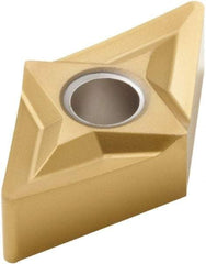 Seco - DNGM442 MF1 Grade CP500 Carbide Turning Insert - TiAlN/TiN Finish, 55° Diamond, 1/2" Inscr Circle, 1/4" Thick, 1/32" Corner Radius - Americas Industrial Supply