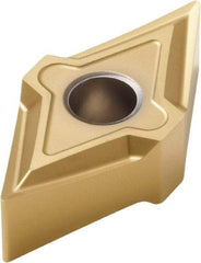 Seco - DNMP442 MF1 Grade CP500 Carbide Turning Insert - TiAlN/TiN Finish, 55° Diamond, 1/2" Inscr Circle, 1/4" Thick, 1/32" Corner Radius - Americas Industrial Supply