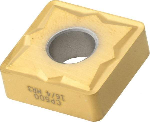 Seco - SNMG644 MR3 Grade CP500 Carbide Turning Insert - TiAlN/TiN Finish, 90° Square, 3/4" Inscr Circle, 1/4" Thick, 1/16" Corner Radius - Americas Industrial Supply