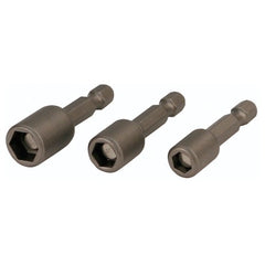 Nut Setter 3 Piece Set 1/4, 5/16, 3/8 × 2.1″ OAL on 1/4″ Hex Drive - Americas Industrial Supply