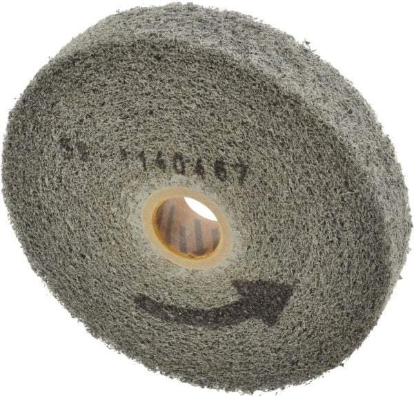 Norton - 6" Diam, 1" Face Width, 1" Center Hole, Medium Grade, Silicon Carbide Deburring Wheel - Convolute, Medium Density 4 Grade, 3,000 RPM - Americas Industrial Supply