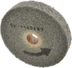 Norton - 6" Diam, 1" Face Width, 1" Center Hole, Medium Grade, Silicon Carbide Deburring Wheel - Convolute, Medium Density 4 Grade, 3,000 RPM - Americas Industrial Supply