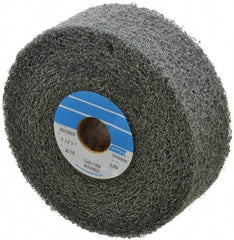 Norton - 6" Diam, 2" Face Width, 1" Center Hole, Fine Grade, Silicon Carbide Deburring Wheel - Convolute, Medium Density 4 Grade, 3,000 RPM - Americas Industrial Supply