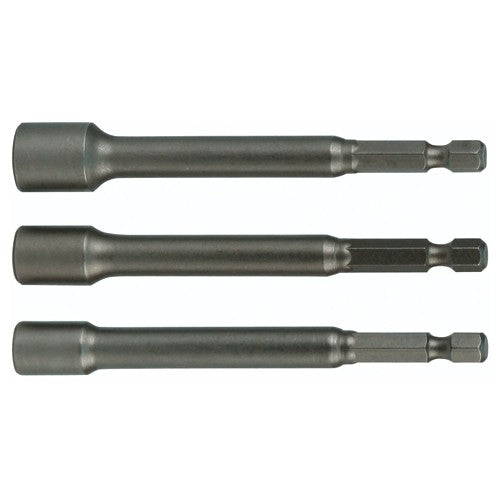 Nut Setter Magnetic 3 Piece Set 1/4, 5/16 & 3/8 × 6″ OAL on 1/4″ Hex Drive - Americas Industrial Supply