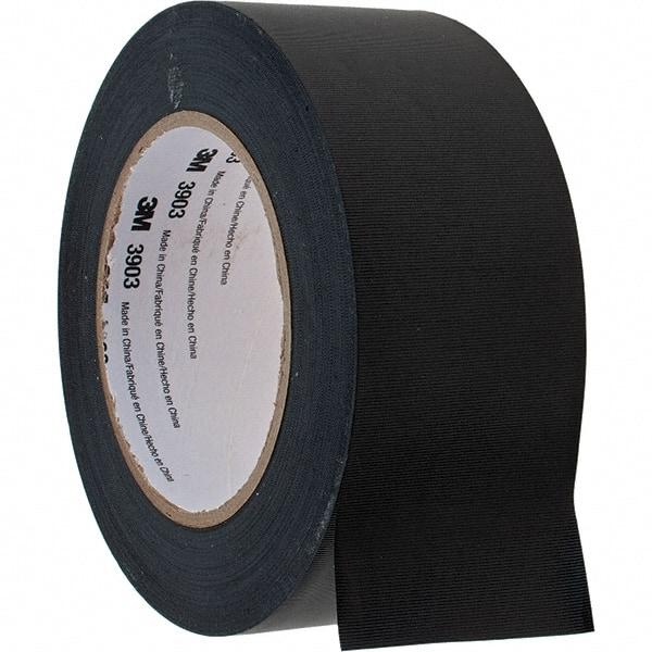 3M - 2" x 50 Yds Black Duct Tape - 6.5 mil, Rubber Adhesive, Vinyl Backing - Americas Industrial Supply