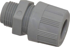 Woodhead Electrical - 4.75 to 6.35mm Capacity, Liquidtight, Straight Strain Relief Cord Grip - 1/2 NPT Thread, Nylon - Americas Industrial Supply