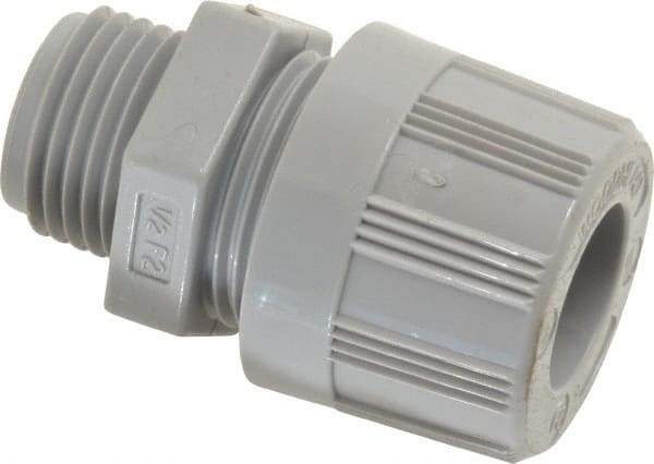 Woodhead Electrical - 14.27 to 15.88mm Capacity, Liquidtight, Straight Strain Relief Cord Grip - 1/2 NPT Thread, Nylon - Americas Industrial Supply