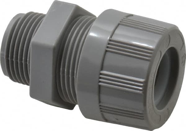 Woodhead Electrical - 6.35 to 9.53mm Capacity, Liquidtight, Straight Strain Relief Cord Grip - 3/4 NPT Thread, Nylon - Americas Industrial Supply