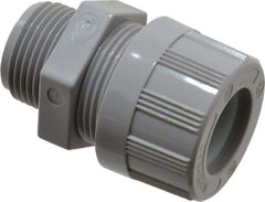 Woodhead Electrical - 14.27 to 17.45mm Capacity, Liquidtight, Straight Strain Relief Cord Grip - 3/4 NPT Thread, Nylon - Americas Industrial Supply