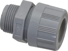 Woodhead Electrical - 17.45 to 20.62mm Capacity, Liquidtight, Straight Strain Relief Cord Grip - 3/4 NPT Thread, Nylon - Americas Industrial Supply