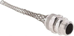 Woodhead Electrical - 14.4 to 17.45mm Capacity, Liquidtight, Straight Strain Relief Cord Grip - 1 NPT Thread, 6-1/2" Long, Aluminum - Americas Industrial Supply