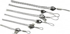 Woodhead Electrical - Flexible Eye, Closed Mesh, Steel Wire Pulling Grip Set - 5-12" Mesh, 1/4 to 1.24" Cable Diam - Americas Industrial Supply