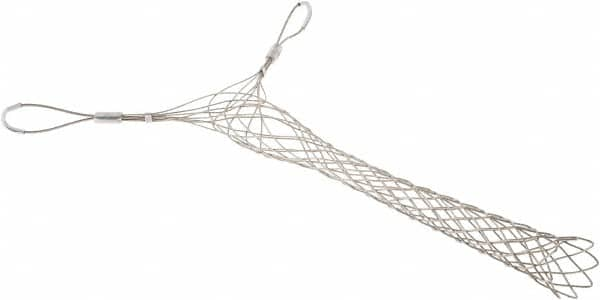 Woodhead Electrical - Double Eye, Closed Mesh, Bronze Wire Pulling Grip - 24" Mesh, 2-1/2 to 3" Cable Diam - Americas Industrial Supply