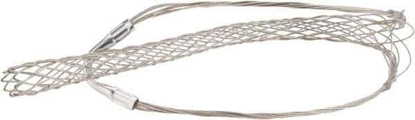 Woodhead Electrical - 1-3/4 to 1.99 Inch Cable Diameter, Tinned Bronze, Single Loop Support Grip - 34 Inch Long, 2,640 Lb. Breaking Strength, 20 Inch Mesh Length - Americas Industrial Supply