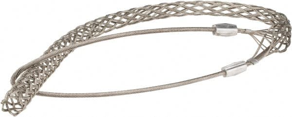 Woodhead Electrical - 1 to 1.24 Inch Cable Diameter, Tinned Bronze, Single Loop Support Grip - 39 Inch Long, 4,720 Lb. Breaking Strength, 29 Inch Mesh Length - Americas Industrial Supply