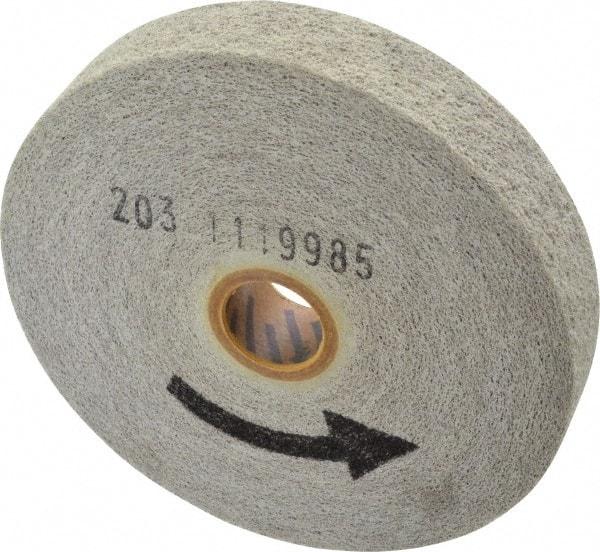 Norton - 6" Diam, 1" Face Width, 1" Center Hole, Fine Grade, Aluminum Oxide Deburring Wheel - Convolute, Medium Density 6 Grade, 4,500 RPM - Americas Industrial Supply
