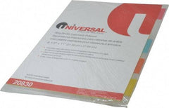 UNIVERSAL - 8-1/2 x 11" 5 Tabs, Single Sided Clear Mylar Reinforced Binding Edge, Insertable Tab Economy Indexes - Multicolor Tabs, Buff Folder - Americas Industrial Supply