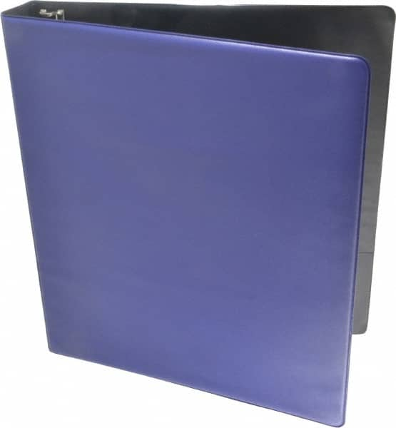 UNIVERSAL - 1" Sheet Capacity, 8-1/2 x 11", Round Ring Holders Without Label Holder - Suede Finish Vinyl Cover, Royal Blue - Americas Industrial Supply