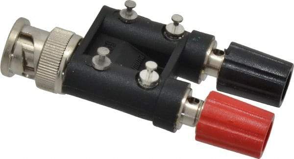 Pomona - Black Electrical Test Equipment Adapter - Use with Male BNC to Isolated Binding Posts - Americas Industrial Supply