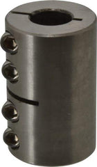 Climax Metal Products - 1/2" Inside x 1-1/8" Outside Diam, One Piece Split Clamping Collar - 1-3/4" Long - Americas Industrial Supply