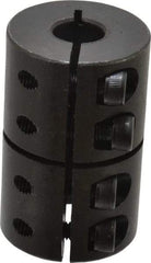 Climax Metal Products - 10mm Inside x 29mm Outside Diam, Metric One Piece Clamping Rigid Coupling - 45mm Long - Americas Industrial Supply