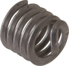 Heli-Coil - #4-40 UNC, 0.168" OAL, Free Running Helical Insert - 4-3/4 Free Coils, Tanged, Titanium, Bright Finish, 1-1/2D Insert Length - Americas Industrial Supply