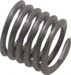 Heli-Coil - #8-32 UNC, 0.246" OAL, Free Running Helical Insert - 6 Free Coils, Tanged, Titanium, Bright Finish, 1-1/2D Insert Length - Americas Industrial Supply