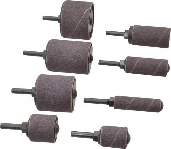 Merit Abrasives - 32-Piece Spiral Band Kit - Includes 3/4 to 2" Diam & 1 to 1-1/2" Wide Band Drums in Coarse, Medium & Fine Grades - Americas Industrial Supply