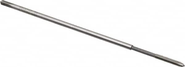 Made in USA - M4x0.70 Metric Coarse, 2 Flute, Bright Finish High Speed Steel, Spiral Point, Extension Pulley Tap - Plug Chamfer, 6" OAL - Exact Industrial Supply