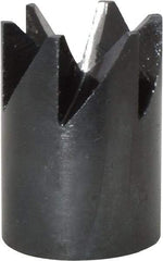 Made in USA - 90° Included Angle, 3/8-24" Hole Thread, Chamfer Edge, High Speed Steel, Outer Tube Edge Finishing Cutter - 7/8" Cutter Head Outside Diam, 1/2" Max Workpiece, 1-1/4" Long, 1/8" Threaded Hole Diam - Americas Industrial Supply