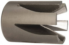 Made in USA - 90° Included Angle, 3/4-16" Hole Thread, Chamfer Edge, High Speed Steel, Outer Tube Edge Finishing Cutter - 1-1/2" Cutter Head Outside Diam, 1" Max Workpiece, 1-3/4" Long, 1/4" Threaded Hole Diam - Americas Industrial Supply