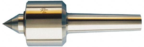 Riten - MT4 Taper Shank, 3-1/16" Head Diam Carbide Tipped Live Center - 5,000 Max RPM, 2-25/32" Head Length, 1-3/8" Point Diam, 1-13/16" Point Len, 1,000 Lb Max Workpc, 7/8" Tip Diam, Standard Point - Americas Industrial Supply