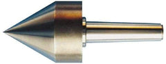 Riten - MT5 Taper Shank, Live Center - 5-1/2" Point Diam, 5-15/16" Point Len, 4,500 Lb Max Workpc, 6-5/16" OAL, Pipe Nose Point - Americas Industrial Supply