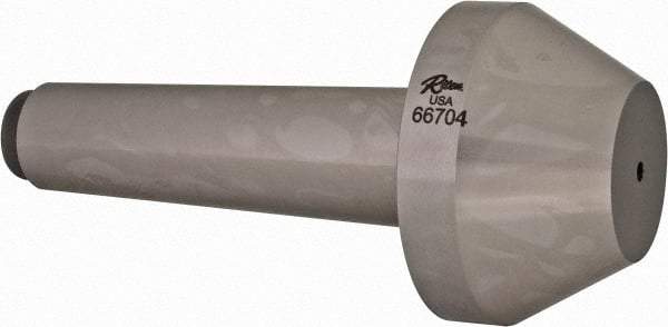 Riten - 2-3/4" Head Diam, Hardened Tool Steel Bull Nose Point Solid Dead Center - 4MT Morse Taper, 2-3/4" Point Diam, 1.077" Point Length, 2-5/64" OAL - Americas Industrial Supply