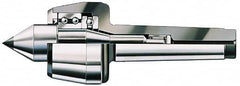 Rohm - MT3 Taper Shank, 1.9685" Head Diam Carbide Tipped Live Center - 6,300 Max RPM, 0.8661" Point Diam, 1.0826" Point Len, 529.11 Lb Max Workpc, 11mm Tip Diam, Long Point - Americas Industrial Supply