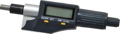 Fowler - 0 to 25mm Range, Flat Spindle Electronic Micrometer Head - 0.00005" Resolution, Friction Thimble, Carbide Measuring Face, Data Output - Americas Industrial Supply