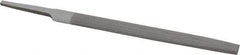 Value Collection - 6" Long, Smooth Cut, Half Round American-Pattern File - Double Cut, 5/32" Overall Thickness, Tang - Americas Industrial Supply