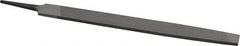 Value Collection - 8" Long, Smooth Cut, Mill American-Pattern File - Single Cut, 9/64" Overall Thickness, Tang - Americas Industrial Supply