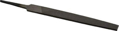 Value Collection - 4" Long, Second Cut, Flat American-Pattern File - Double Cut, 5/64" Overall Thickness, Tang - Americas Industrial Supply